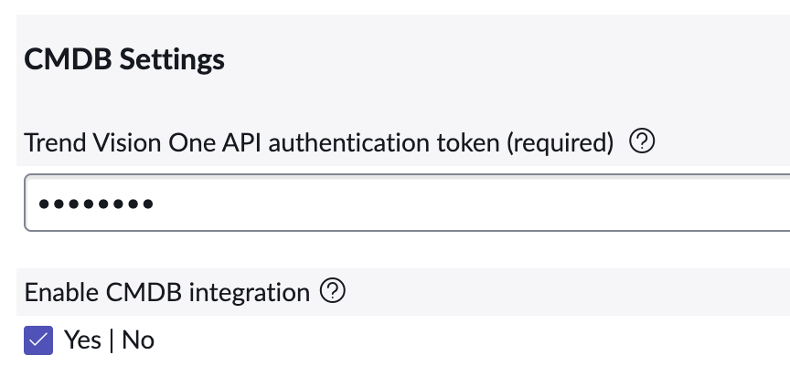 Trend Vision One ServiceNowコネクタのServiceNow CMDB設定